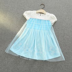 女嬰女童萬聖節變裝洋裝輕便版-多款-短袖-冰雪艾莎, 1入, 多色, 90~130