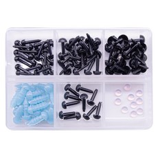 Artism 毛根娃娃裝飾材料配件 眼睛100入組, 混和顏色, 1組