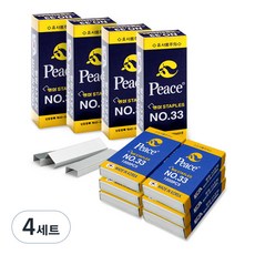 Peace Tools 釘書機針 5000p x 4個 + 1000p x 6個 組合, 33針號, 4套