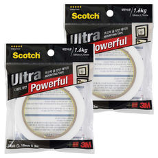 3M Scotch 超強力泡棉雙面膠帶 18mm x 3m, 2個