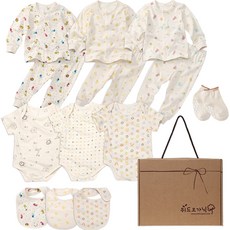 withorganic 嬰兒動物印花服飾組