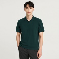 바쏘옴므 남성용 오픈 카라 PK 반팔 티셔츠 WSZ2MK0