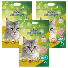 貓皇族 天然豆腐貓砂, 7L (2.8kg±3%), 甜艾香, 可沖馬桶, 3包