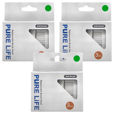 PuRE LiFE 寶淨 替換牙刷刷頭 3件裝 護齦刷頭 綠色, KI-10, 3盒