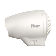 Pingo 台灣品工 Travel Qmini 極輕隨身掌型吹風機 110-220V全球電壓 附防撞收納袋, HR-1709, 白色