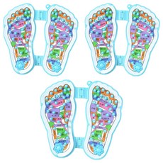 비제스코 발바닥 자극 지압 보드 VIV-B1, 3개, 블루