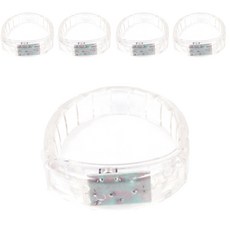 PARTYHAE LED發光果凍手環, 白色, 5個