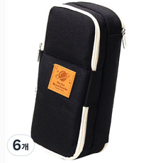 POPO FANCY SPACE 三層筆袋, 黑色, 6個