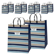 POPO FANCY Balance PP 購物袋 大, 海軍藍, 10個