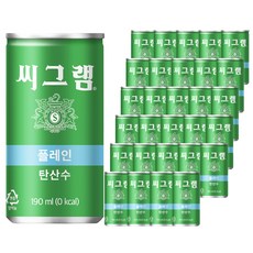 씨그램 플레인 탄산수, 190ml, 90개