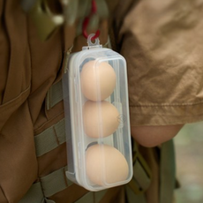 튼튼한 투명 3구 계란 트레이, 1개