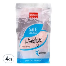 몬타스코 히말라야 굵은 핑크소금, 500g, 4개