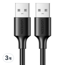 UGREEN 綠聯 USB 2.0 AM to AM 傳輸線, 3個, 混合顏色, 0.5m