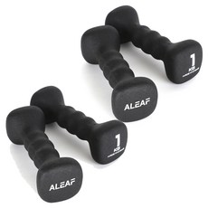 아리프 네오프렌 사각 아령 블랙, 1kg, 4개