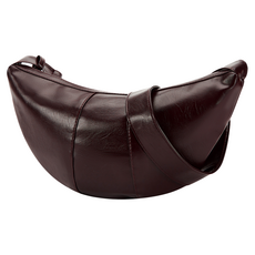 ADDEDIT 可頌牛角斜背肩背包, 深棕色