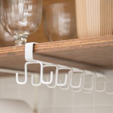 efactory Judy N 多功能廚房層架 多用途廚具掛鉤架 12鉤, 1個, 白色