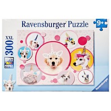 Ravensburger 維寶 拼圖 9歲以上, 獨角獸狗狗, 300片, 1盒