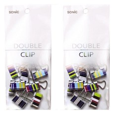 多彩邊框長尾夾 CP-387 15個, S(19mm), 2組