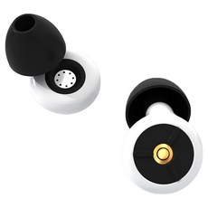 Locus 第三代8層隔音濾網耳塞 矽膠睡眠耳塞 黑色+白色+黑色, 1個, 2入