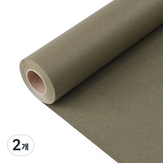 양면 칼라 크라프트 종이롤 포장지 53cm x 20m, 08연카키, 2개