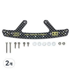 타미야 HG 카본 프런트 범퍼 플레이트 부품 세트 1.5mm 95692, 2개, 혼합색상