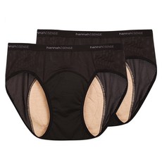 Midi夜用透氣生理褲 黑色, XL(Night), 1入, 2個