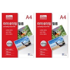 오피스엔팩토리 라미네이팅 코팅필름지 150mic, A4, 200매