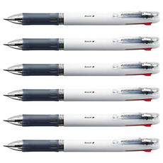 ZEBRA 斑馬牌 夾式超薄4色筆, 白色, 6個