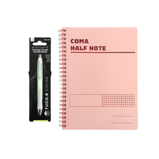 투코비 COLNK 닥터그립 편한샤프 랜덤발송 + 코마 하프노트 스프링 B5 핑크, 0.5mm, 2개, 1세트