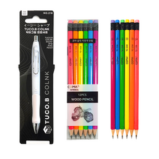 Tucobi COLNK Dr. Grip Easy Sharp 隨機送 0.5mm + Tucobi Coma 三角橡皮鉛筆 B TC-208 12p, 1套