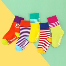 cocoB DOROTHY Joy Color兒童襪子5件組