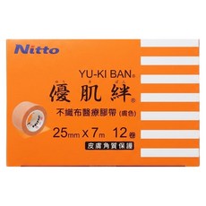 Nitto 日東 優肌絆不織布透氣膠帶 3252-TW-12 25mm x 7m 12個, 1盒