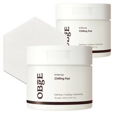 OBge 인텐스 칠링 패드 160ml, 2개, 70매입