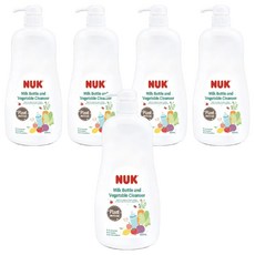 NUK 植萃奶瓶蔬果清潔液 950ml -天然植萃 溫和清潔奶瓶奶嘴蔬果, 5瓶