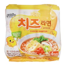 paldo 八道 起司拉麵, 瑞士起司香濃，麵條勁道，香氣四溢，微辣湯頭，口感豐富, 4包
