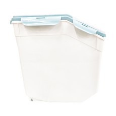 日式翻蓋米糧桶 防塵防潮 15L 藍色, 1個