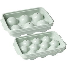 Nanu Dam 冰球製冰盒 6格 + 10格, 薄荷綠, 1套