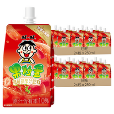 旺旺 果粒多 草莓蘋果果汁飲料, 250ml, 48包