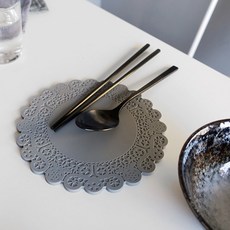 에이드엘 실리콘 도일리 냄비받침, 라이트그레이, 1개