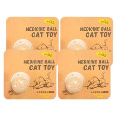 NATURAL FRESH 自然鮮健身球 4個 天然貓咪玩具 潔牙健齒 舒緩情緒 台灣製造, 木天蓼