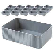 THE ZAKKA 多功能簡單配件收納盒, 灰色, 16個