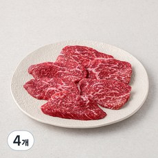 육교시 한우 삼각살 1+등급 구이용 (냉장), 200g, 4개