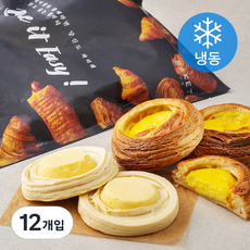 유니온트리 발효냉동 크렘브륄레 파이 (냉동), 100g, 12개입