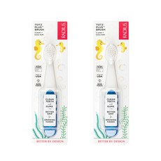 Radius Tots Plus 嬰兒牙刷, 寶藍色 白色, 1支, 2入