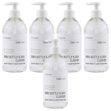hibee 奶瓶餐具清潔液 瓶裝 無香, 5個, 500ml