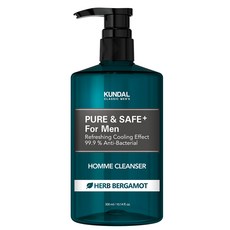 KUNDAL 昆黛爾 男性私密處專用Pure&Safe涼感清潔露 草本香檸檬香, 300ml, 1瓶