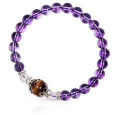 晶鑽手鍊 紫水晶 + 虎眼