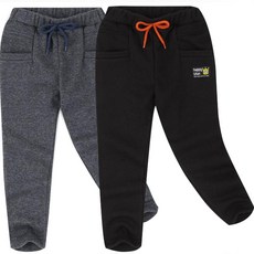 andiapple 兒童時尚基本款超厚刷毛長褲2件組