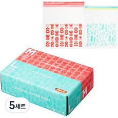 헤로지퍼백 디자인 지퍼백 중형 50매 + 대형 50매, 혼합, 5세트