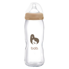 bab 培寶 α33玻璃寬口徑奶瓶, 240ml, 1個
